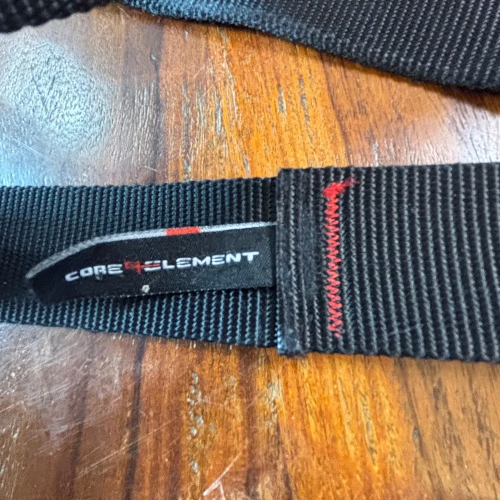 Core4Element Mens Black Nylon Webbing Tactical Belt Metal Buckle One Size 48 In